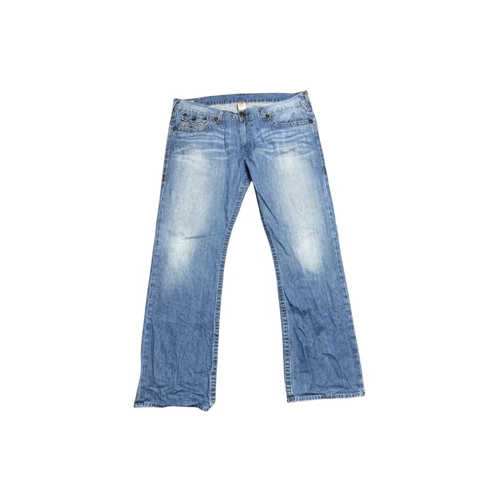 True Religion Brand Jeans‎ Men's Size 42 Blue Wash Bootcut Denim Made in USA